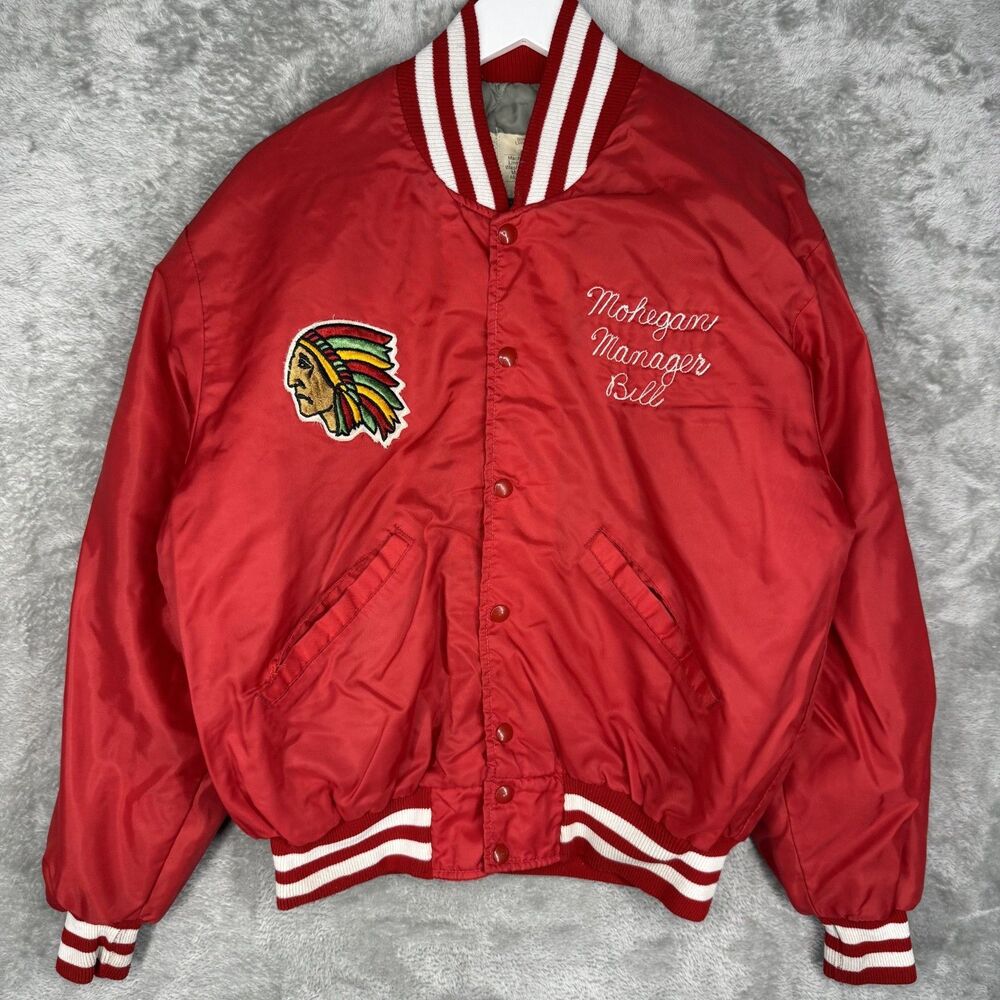 Vtg 70s Cortlandt American Little League Jacket Mens Large Chain Stitch Manager